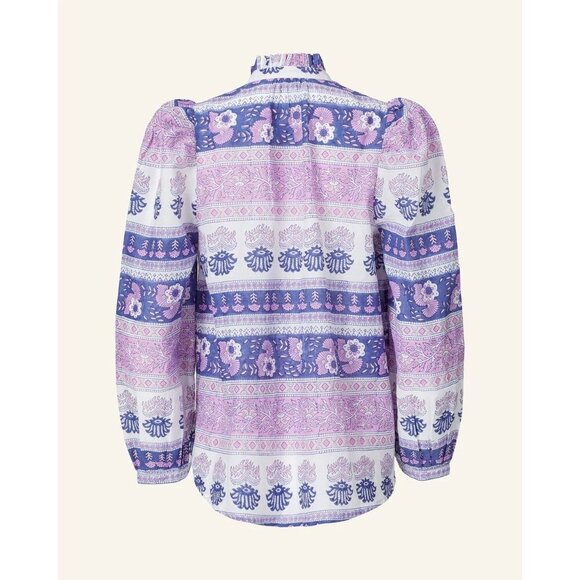 Alix of Bohemia Annabel Lavender Dawn Shirt Purple Blouse XL Cotton - Picture 6 of 11